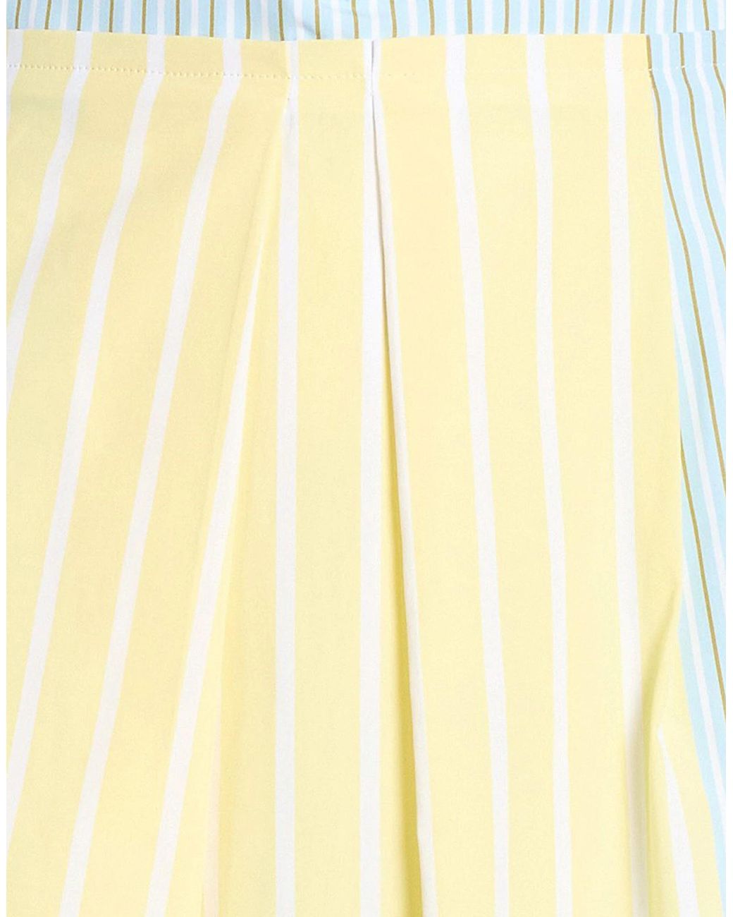 Marni Yellow Striped Pleated Skirt