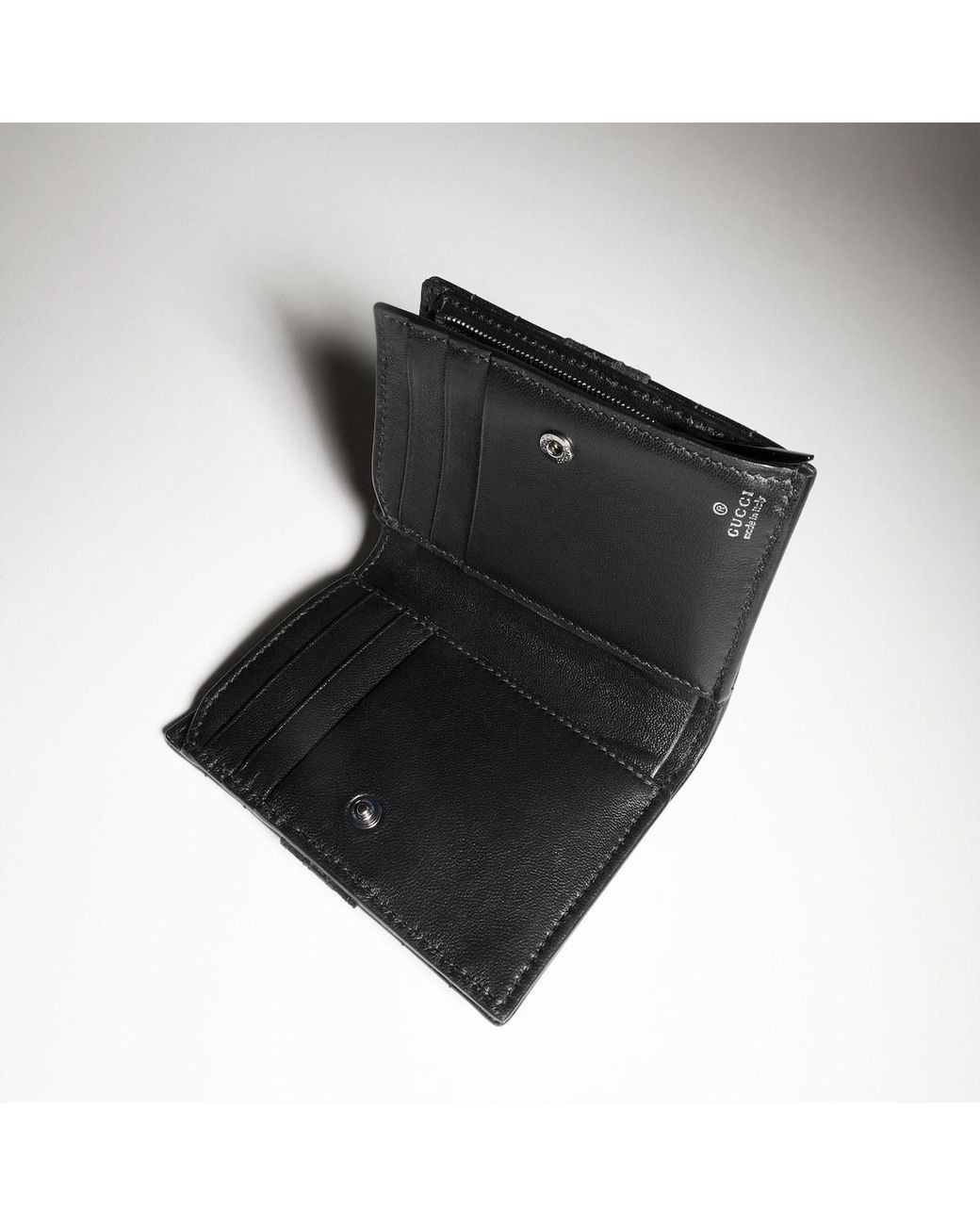 Gucci Black Gg Marmont Small Wallet