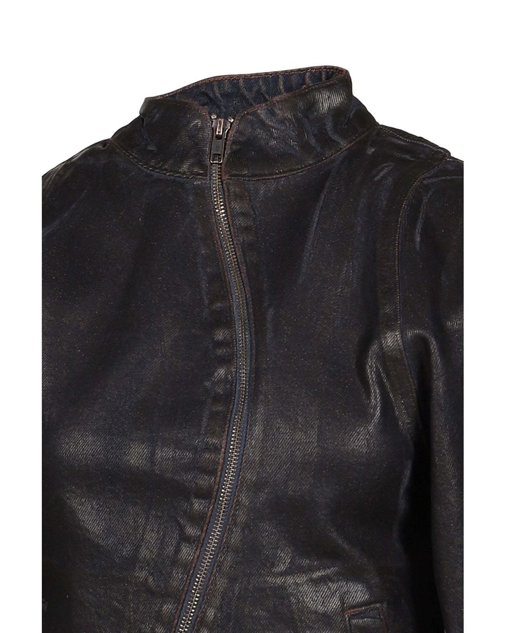 OTTOLINGER Black Stand-Up Collar Denim Jacket