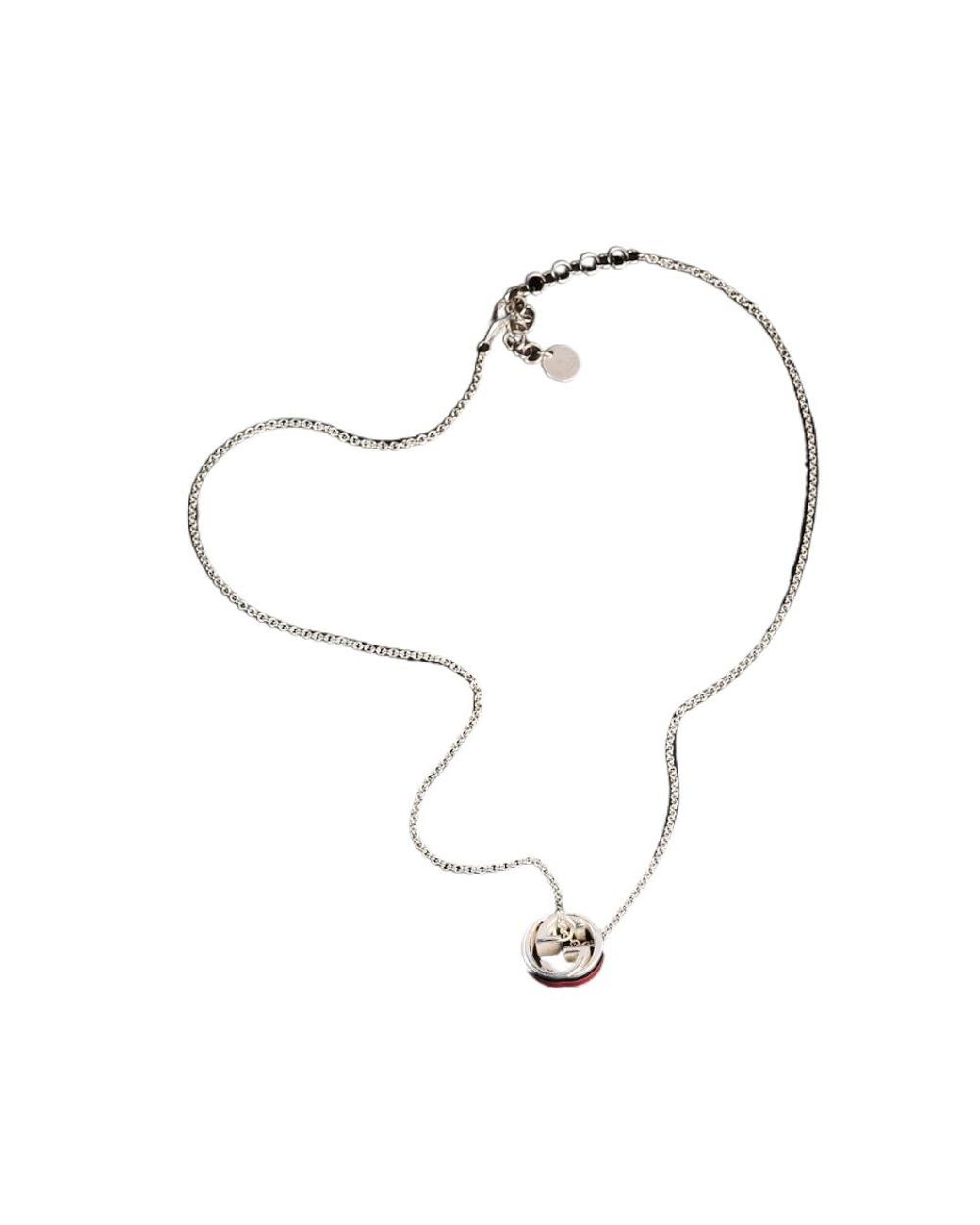 Gucci Metallic Pendant Chain Necklace With Interlocking G for men
