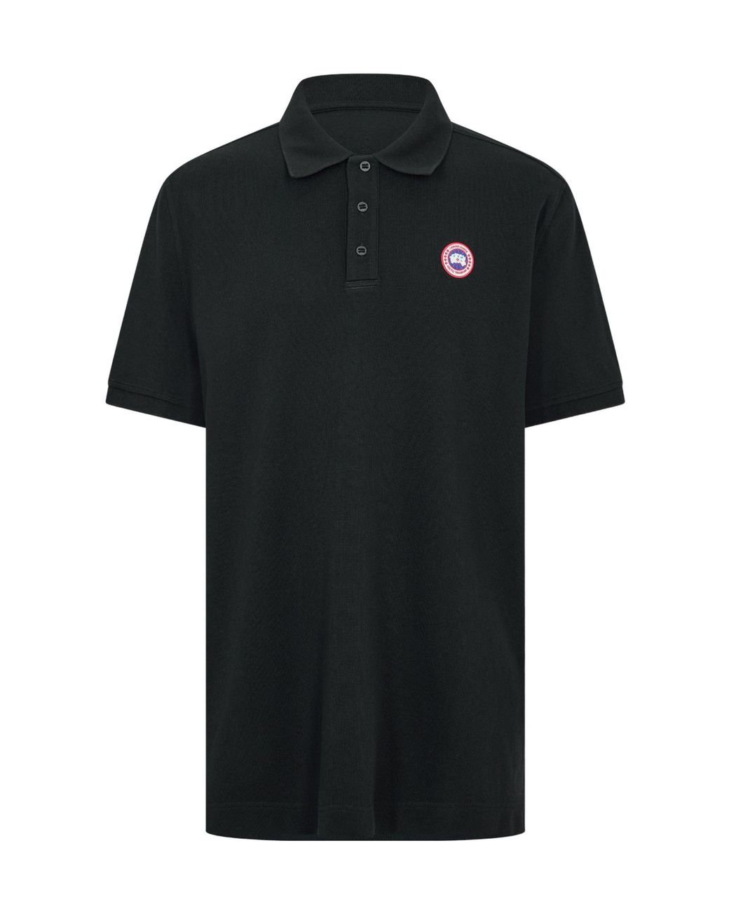 Canada Goose Black Short-Sleeve Polo Shirt for men