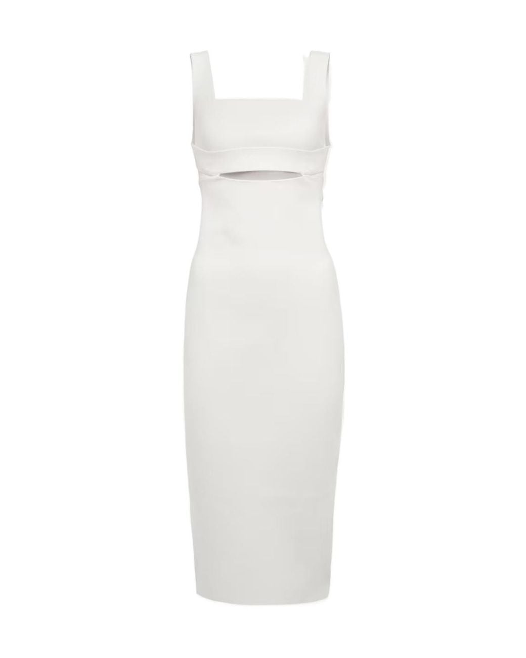 Victoria Beckham White Midi Dress