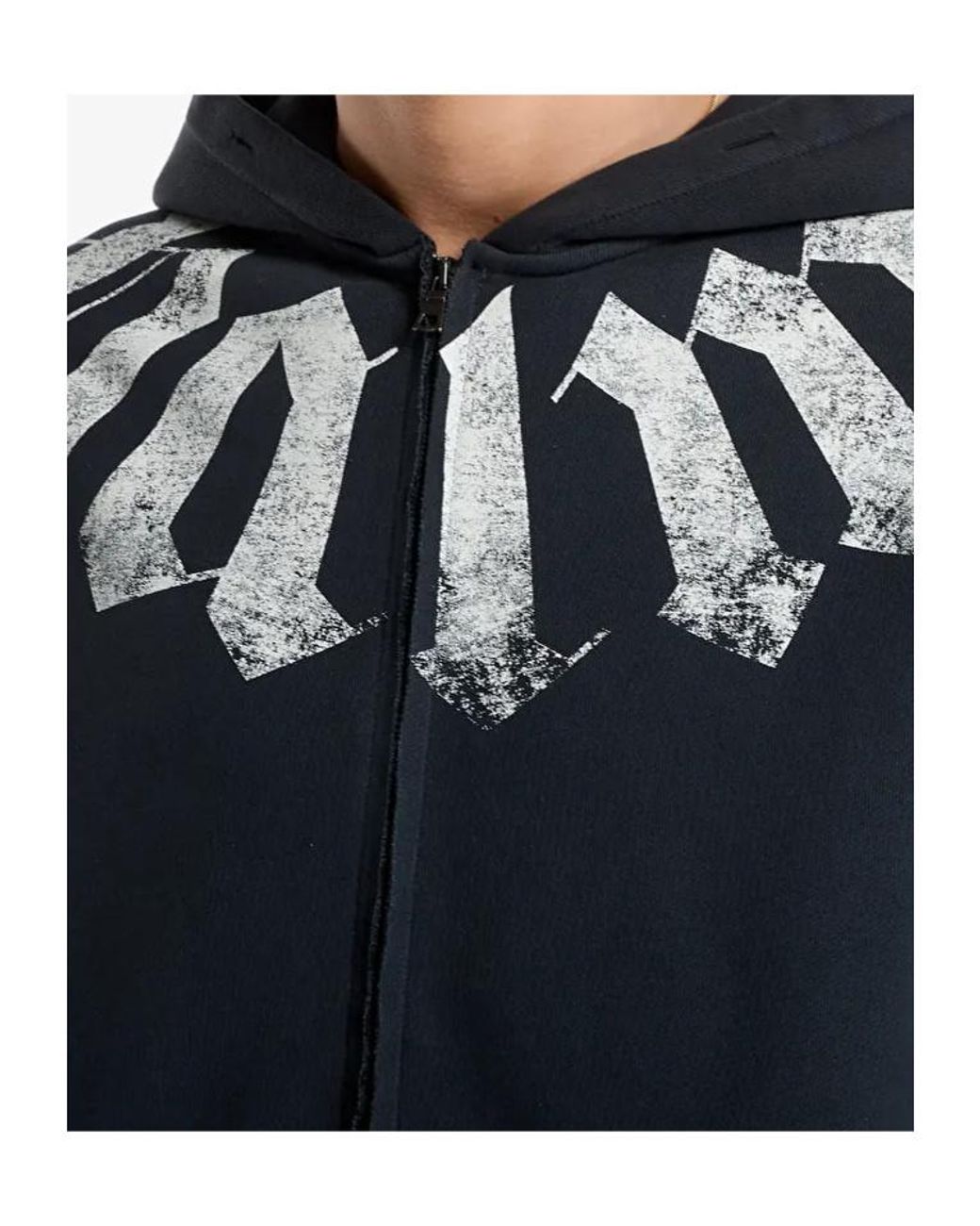 Palm Angels Blue Zip-Up Hoodie for men