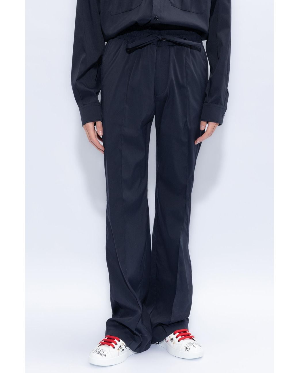 Dolce & Gabbana Blue Straight Leg Jogging Pants for men