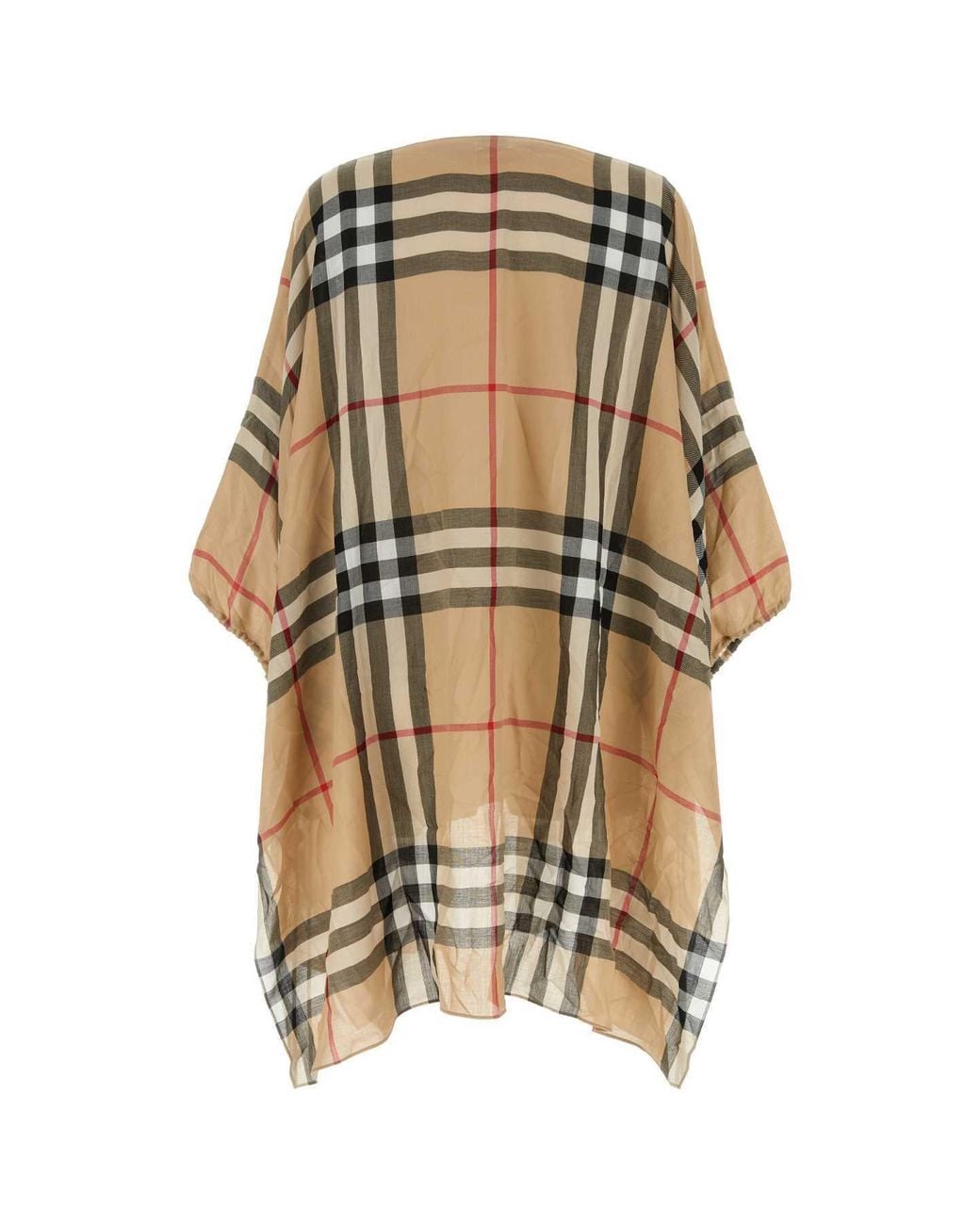 Burberry Natural Check-Pattern Cotton Cape