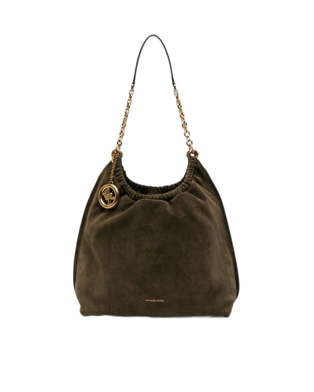 Michael Kors Brown Michael Loden Chain Shoulder Bag