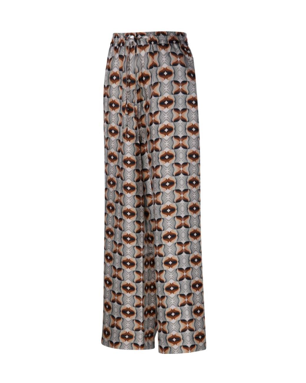 Pierre Louis Mascia Multicolor Aloe Printed Wide-Leg Pants