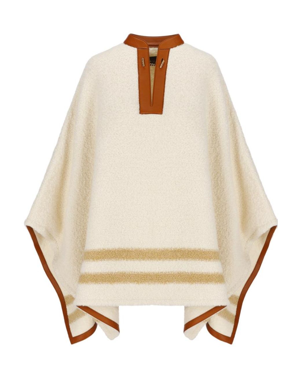 Loro Piana Natural Striped Cloak