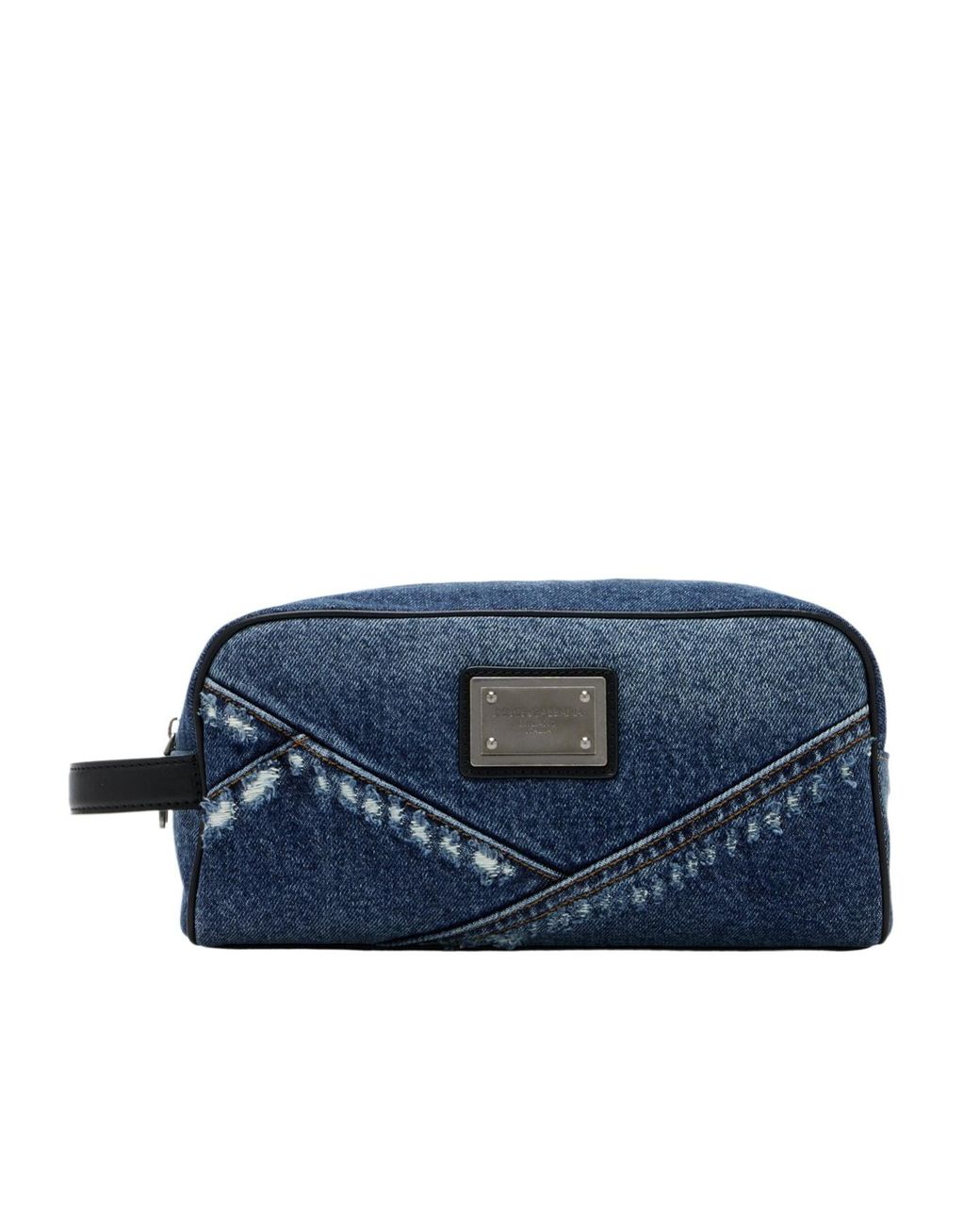 Dolce & Gabbana Blue Zip-Around Make Up Bag for men