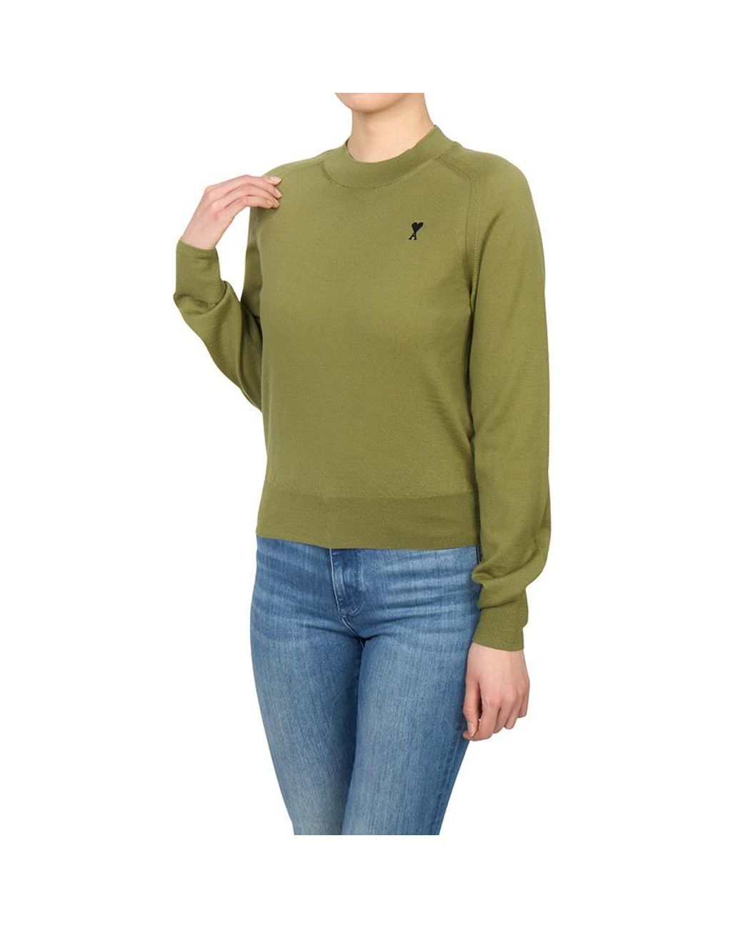 AMI Gray Long-Sleeved Knitwear
