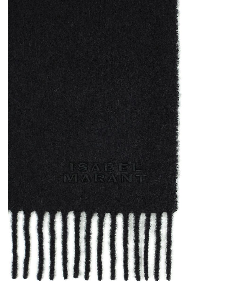 Isabel Marant Black Firny Fringed Scarf