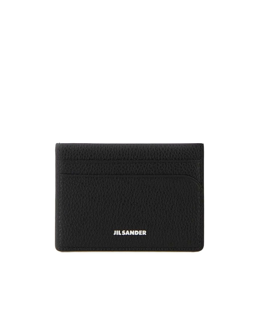 Jil Sander Black Curve Card Holder Wallet for men