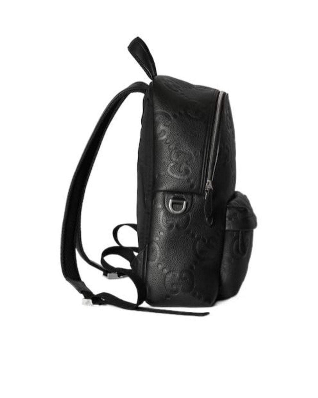 Gucci Black Medium Jumbo Gg Backpack for men