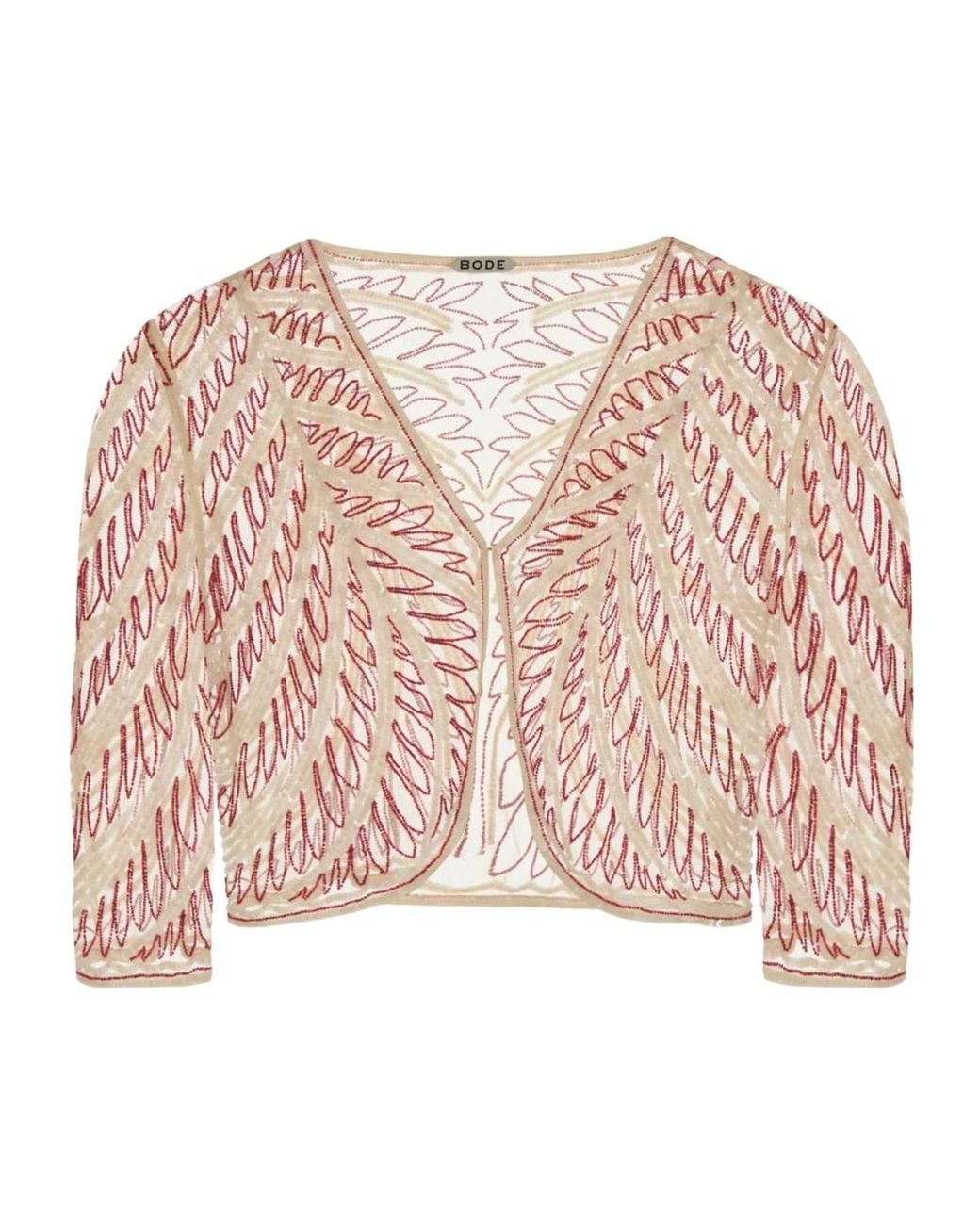 Bode Pink Beaded Rita Top