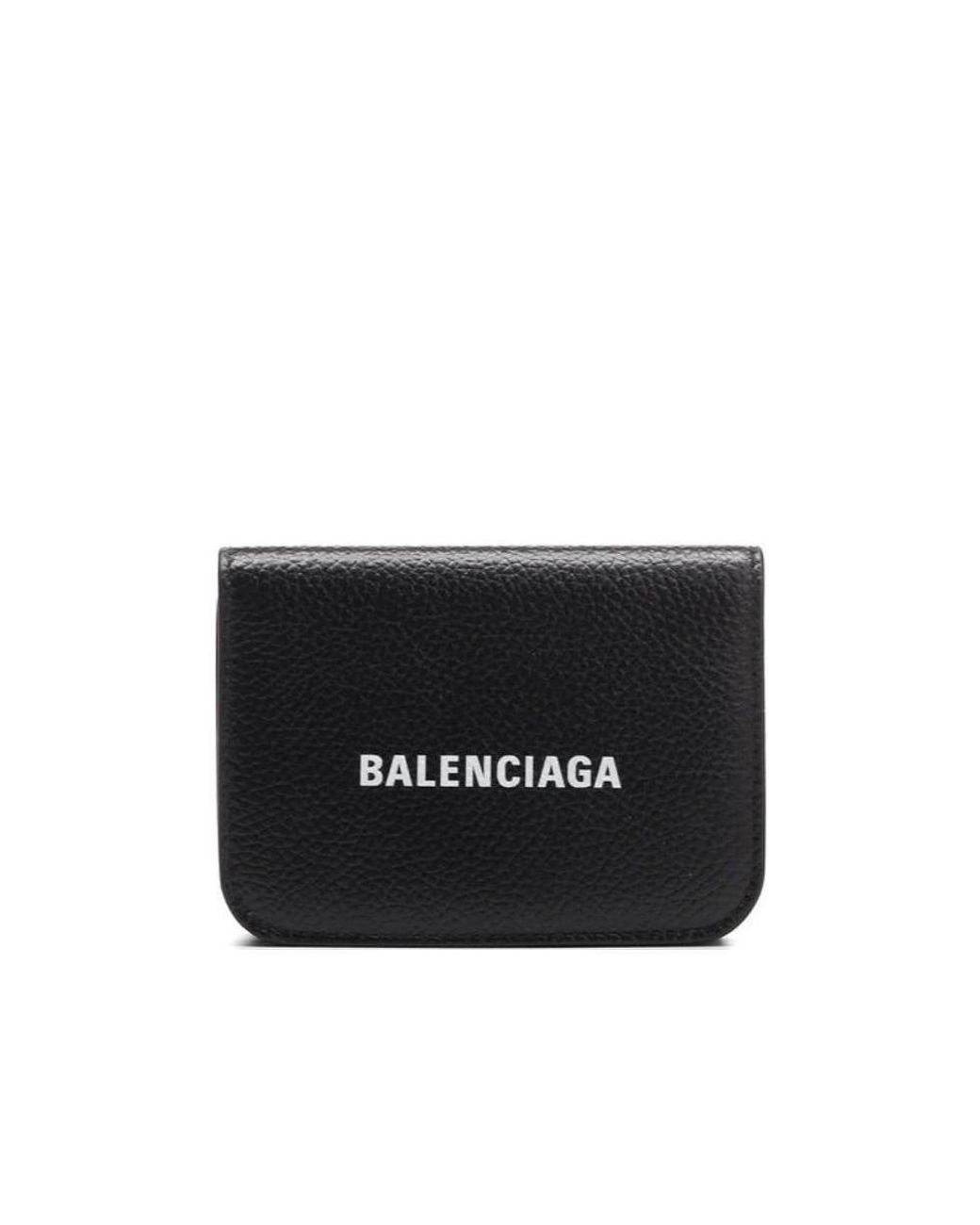 Balenciaga Black Logo Printed Wallet