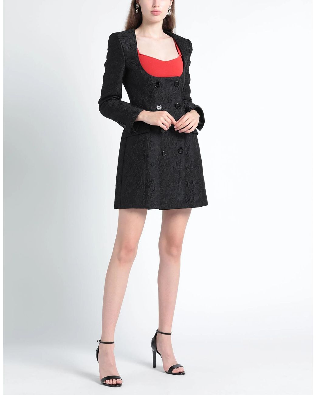 Dolce & Gabbana Black Minimalist Blazer Dress
