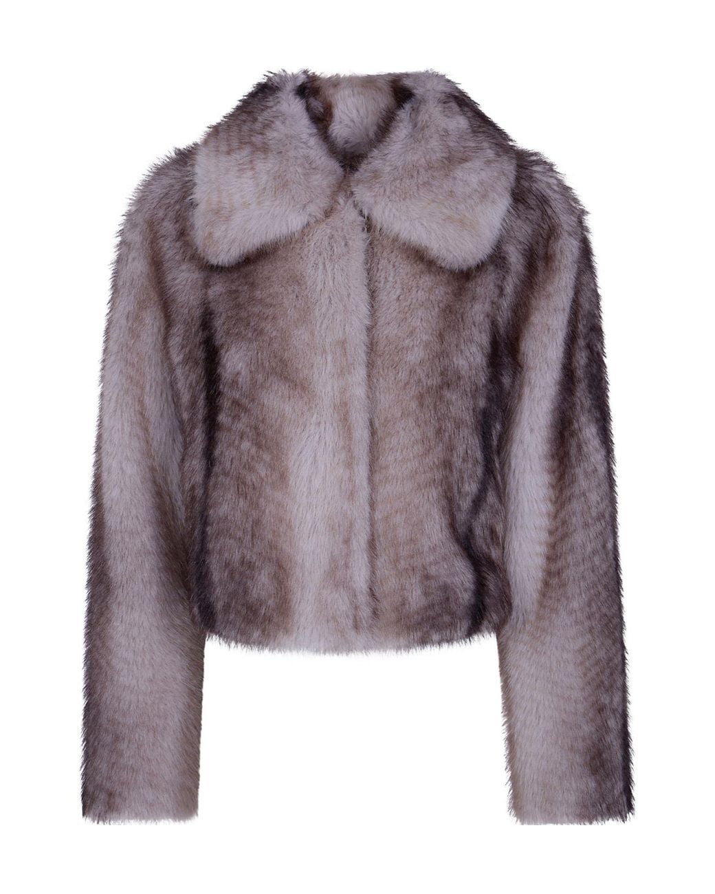 Twinset Purple Faux Fur Bomber Coat