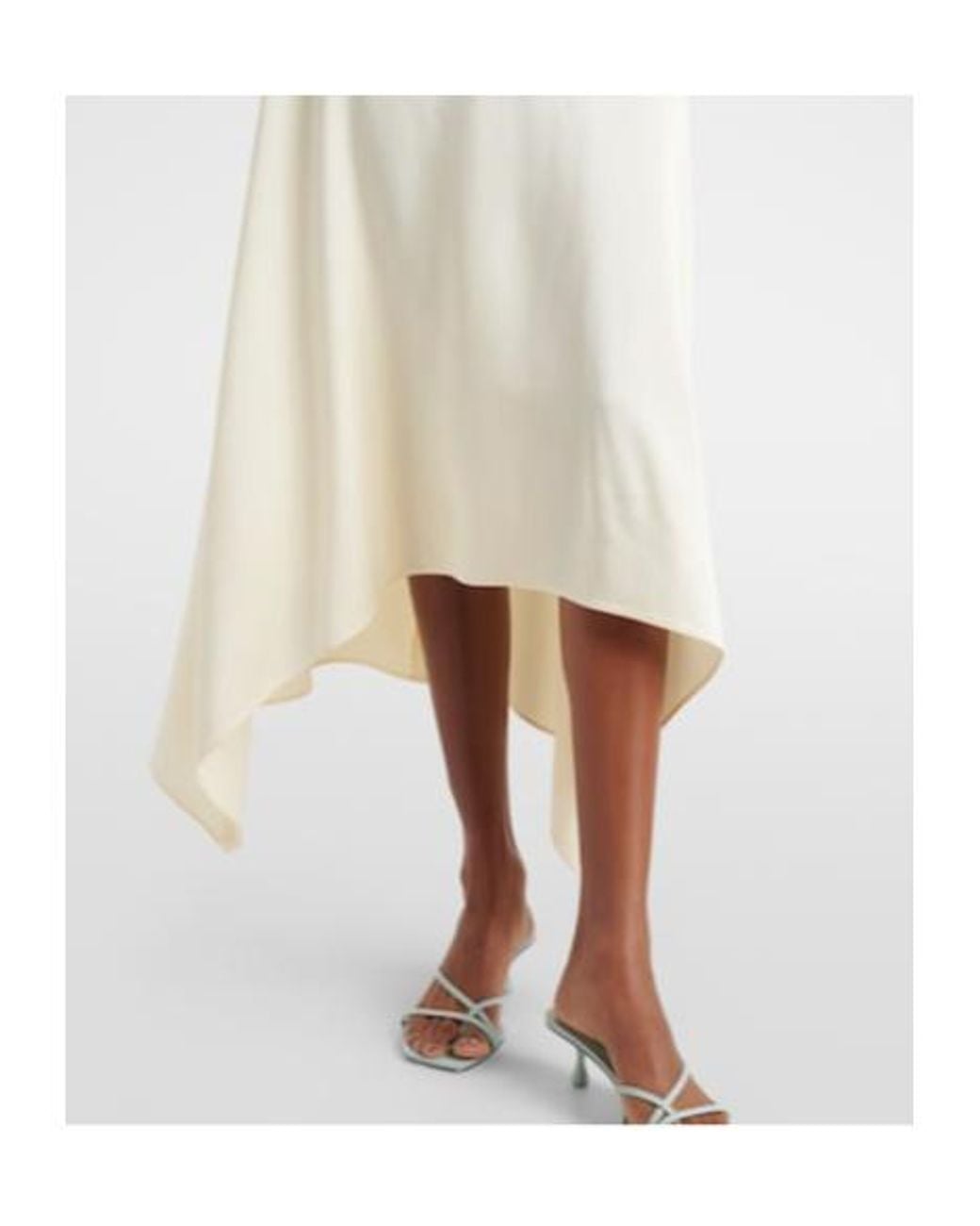 Stella McCartney Natural Satin Midi Dress