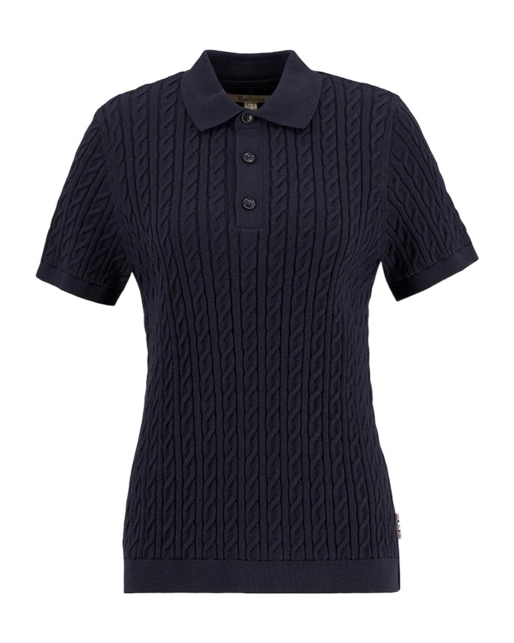 Barbour Blue Classic Short-Sleeve Sweater