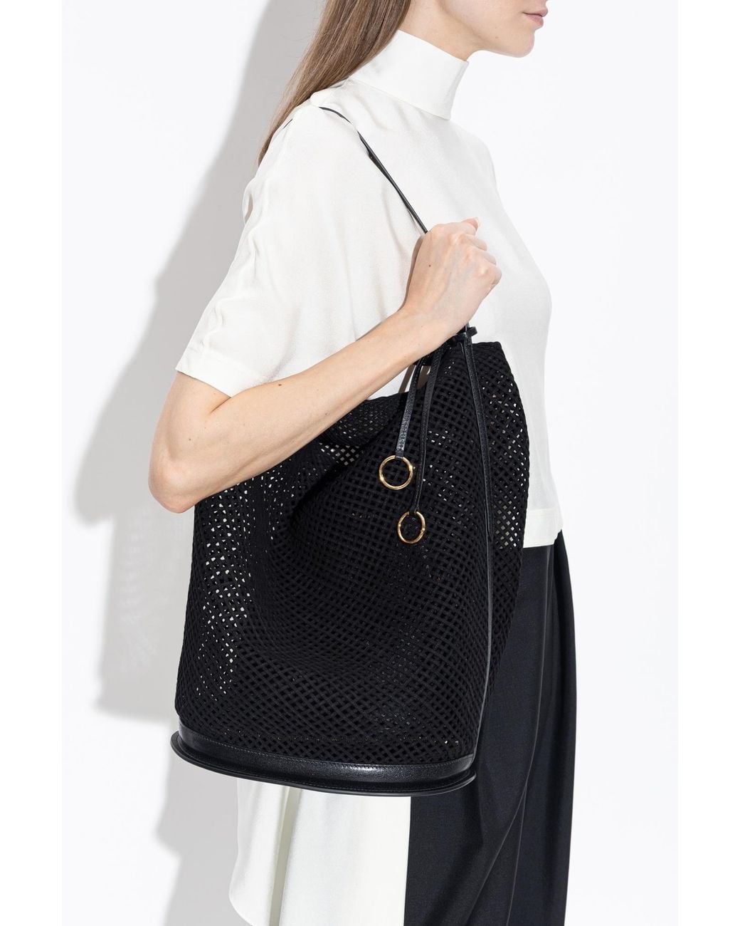 Alaïa Black Alaïa Hip Large Bucket Bag