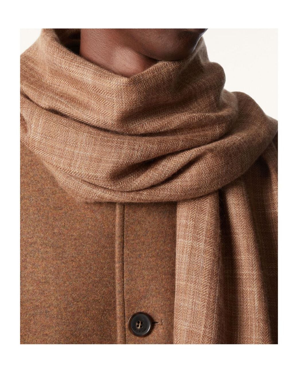 Loro Piana Brown Brina Scarf for men