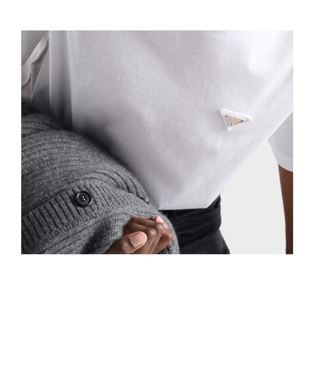 Prada White Short-Sleeved Crewneck T-Shirt