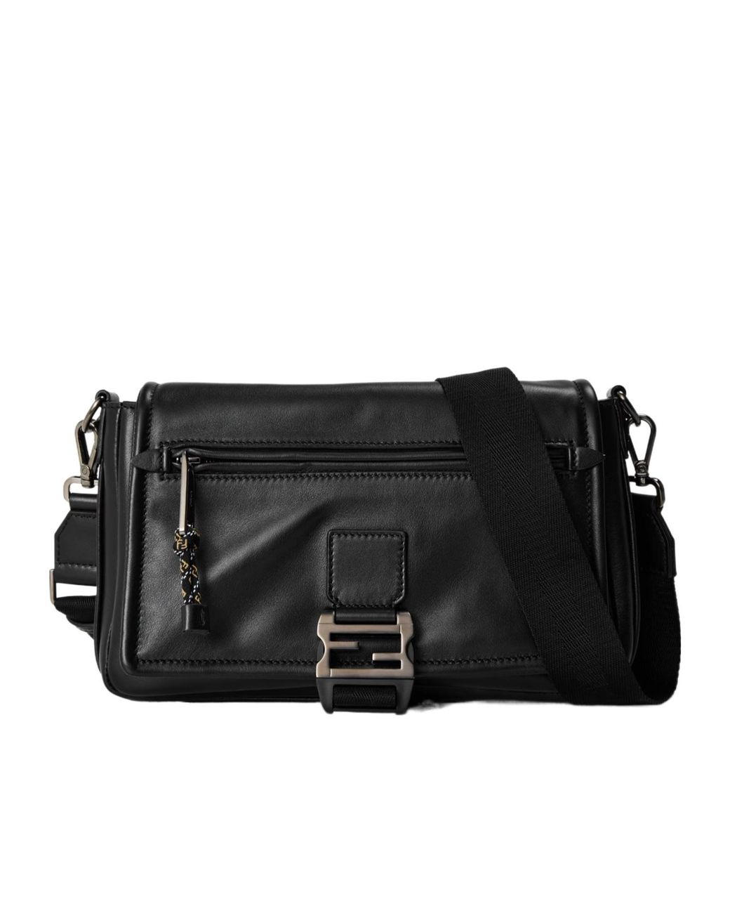 Fendi Black Logo Detail Crossbody Bag for men