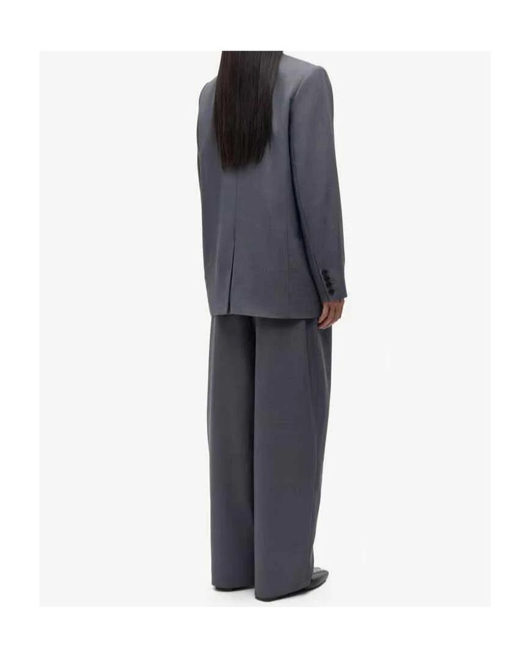 Samsøe & Samsøe Blue Double-Breasted Suit Jacket