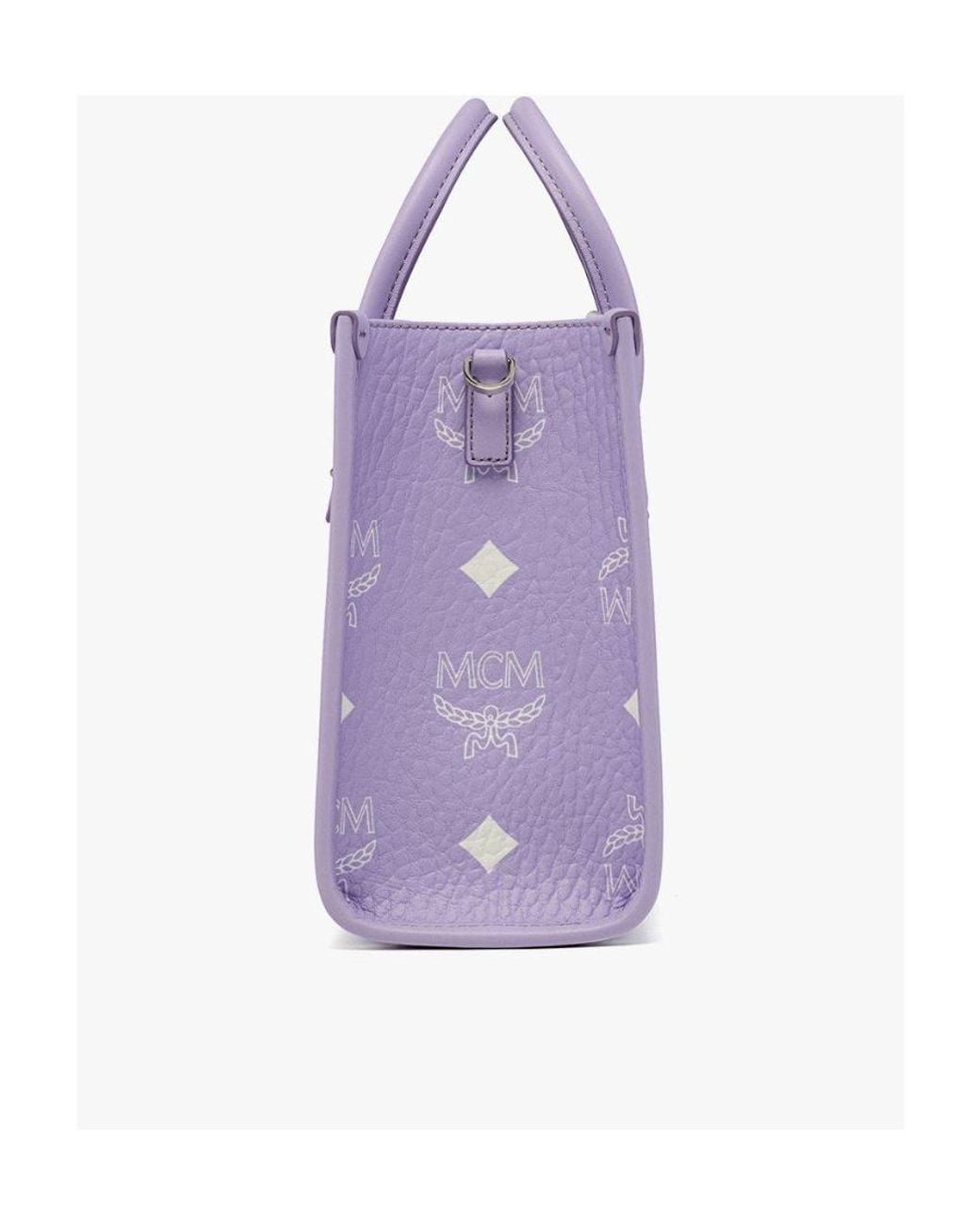 MCM Purple Top Handle Shoulder Bag