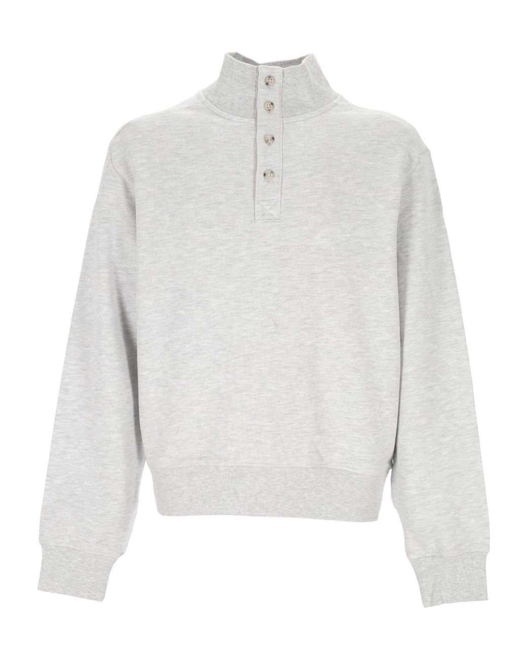 Entire studios White Button Mock-Neck Sweater for men