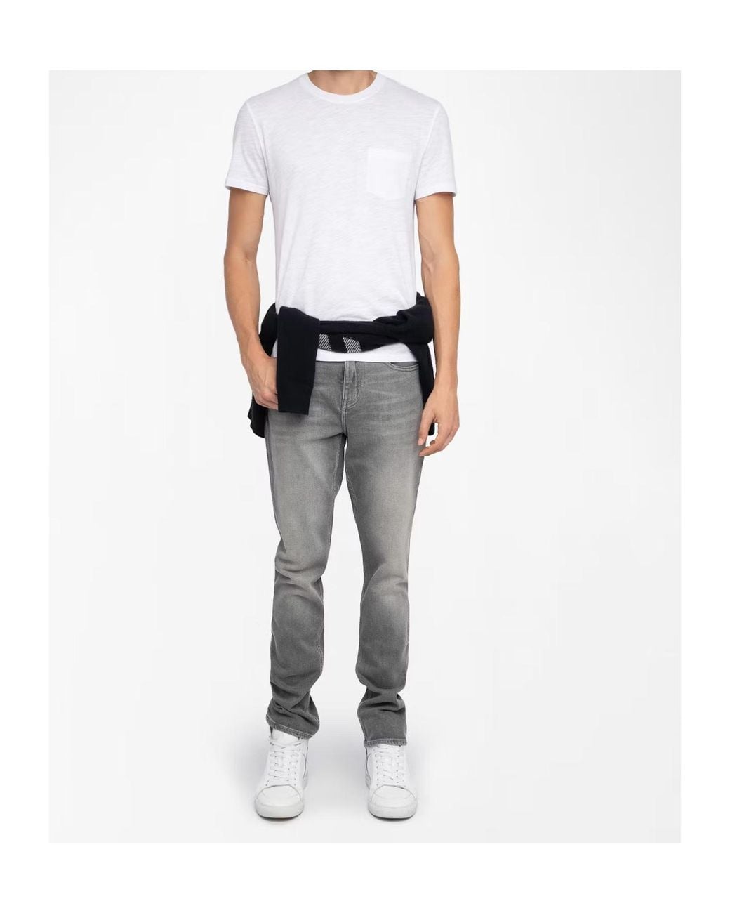 Zadig & Voltaire White Crew Neck T-Shirt for men