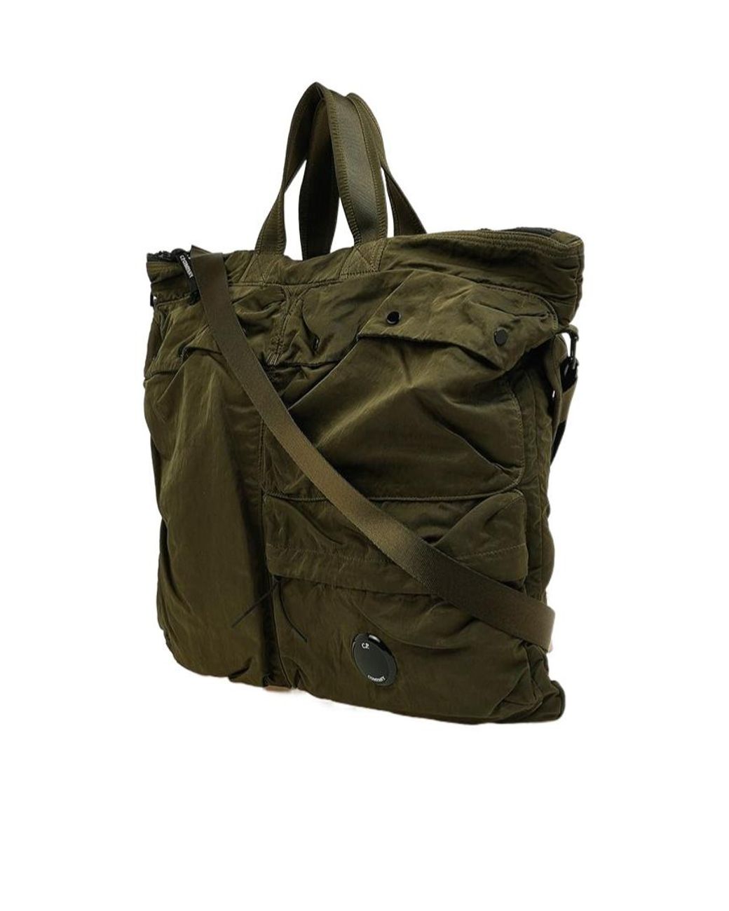 C P Company Blue Goggle Messenger Shoulder Bag for men