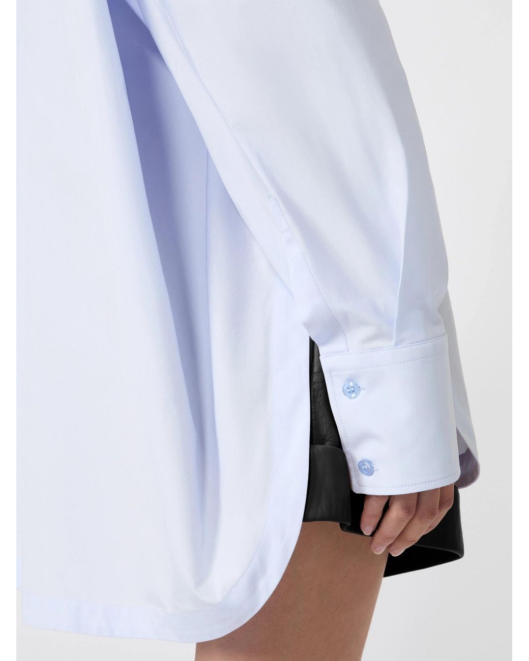 Max Mara Blue Sportmax Ovest Curved Hem Shirt