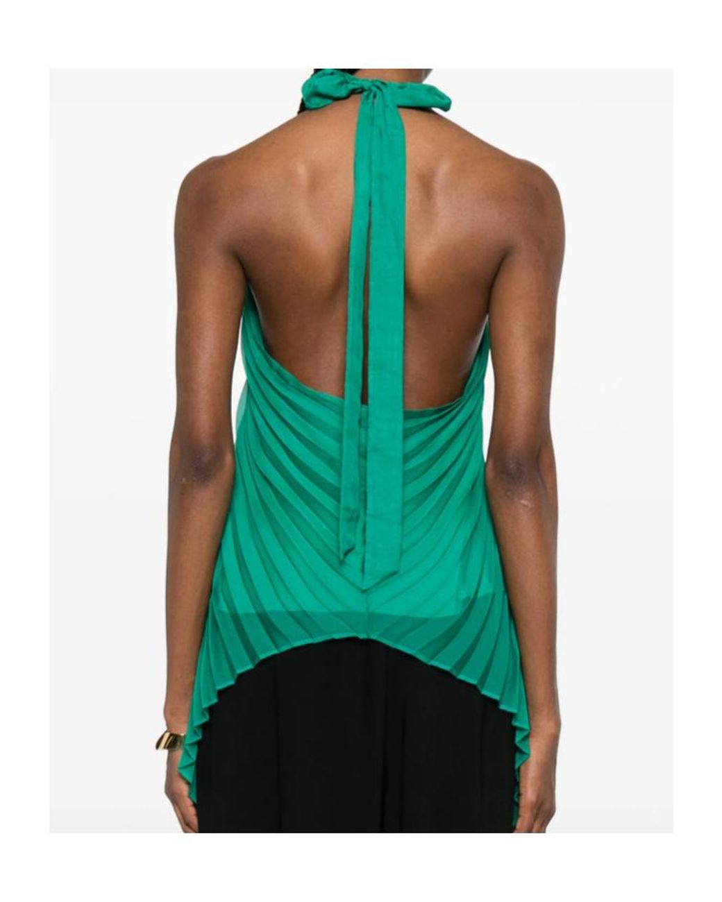 Max Mara Green Pianoforte Mxevalzer Halterneck Top