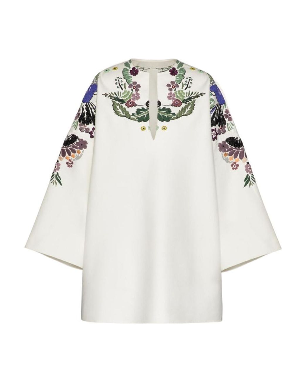 Valentino Gray Embroidery Cardin Dress