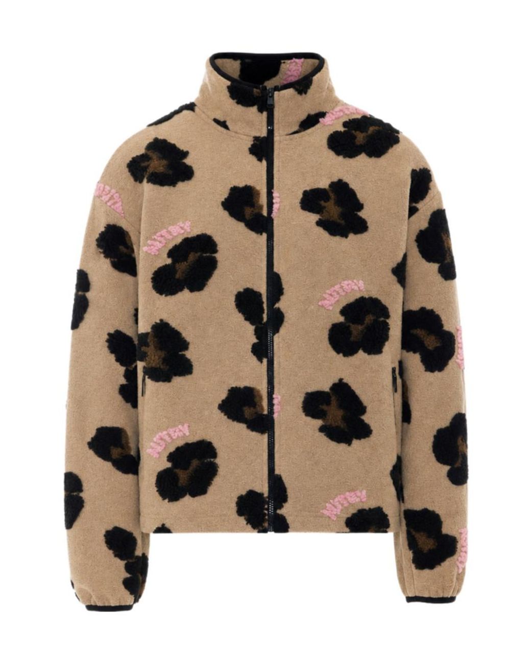 Autry Brown Pattern Detailed Zip-Up Jacket for men