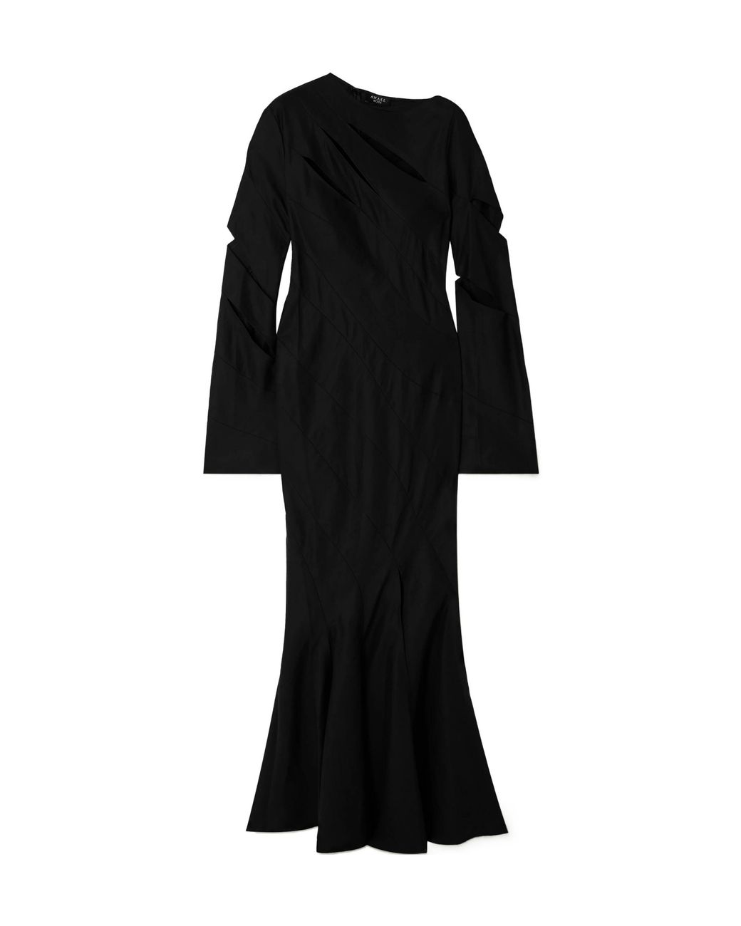 A.W.A.K.E. MODE Black Cotton-Blend Maxi Dress