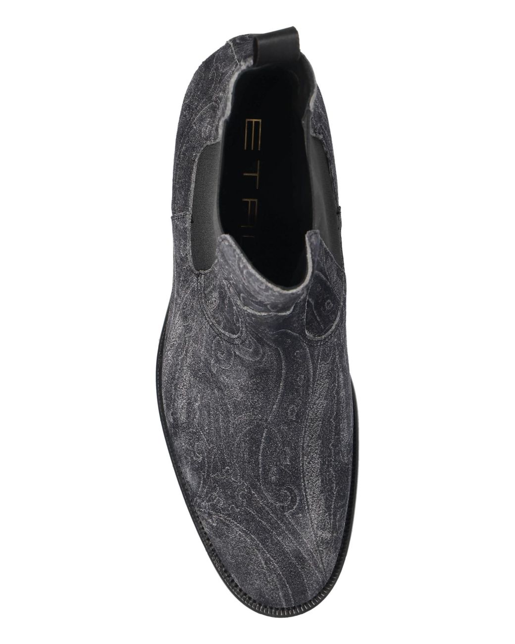 Etro Black Paisley Chelsea Boots for men