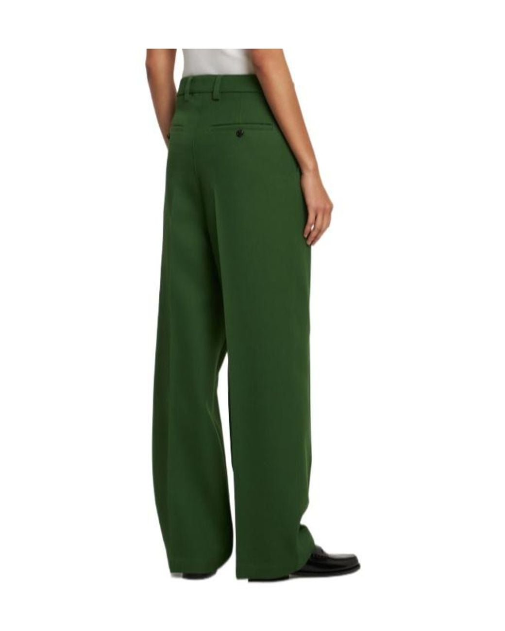 AMI Green Large Fit Wool Pants