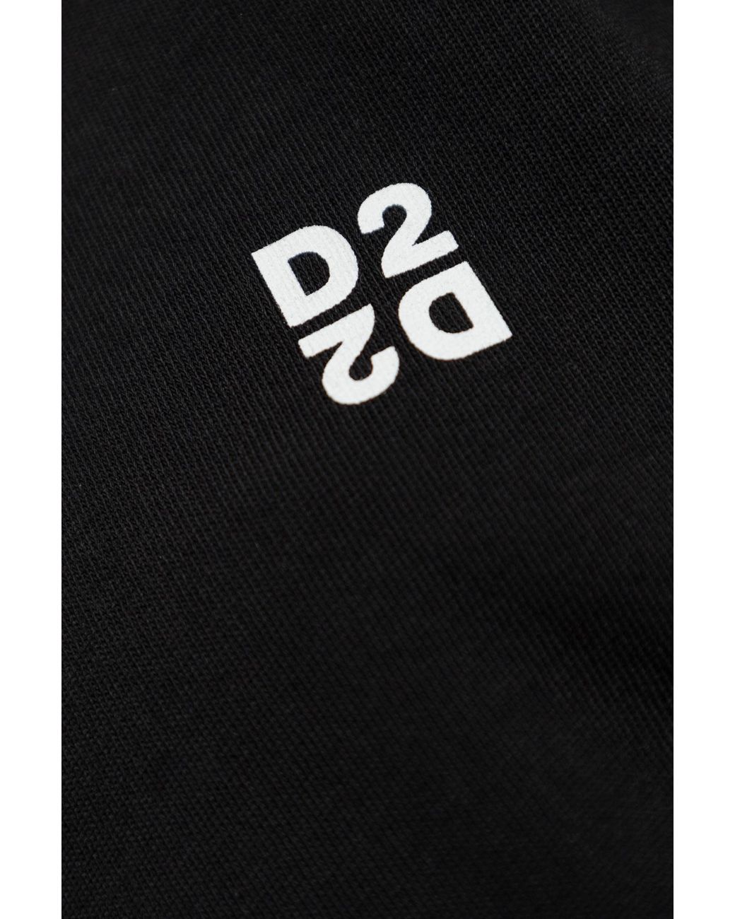 DSquared² Black Pack Of Two Logo Printed Crewneck T-Shirt