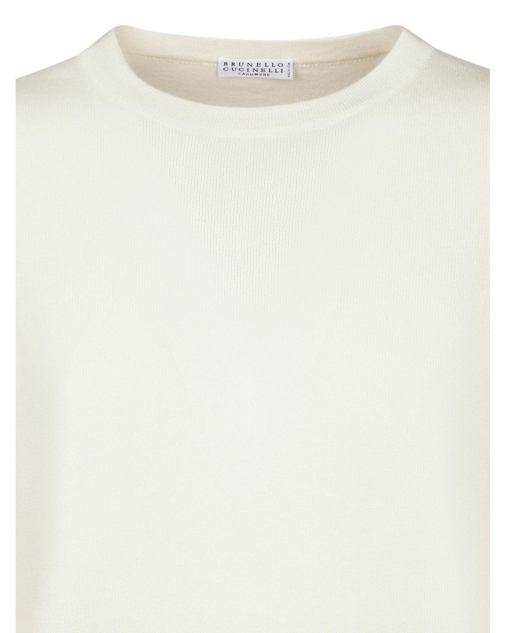Brunello Cucinelli White Crewneck Knitted Jumper