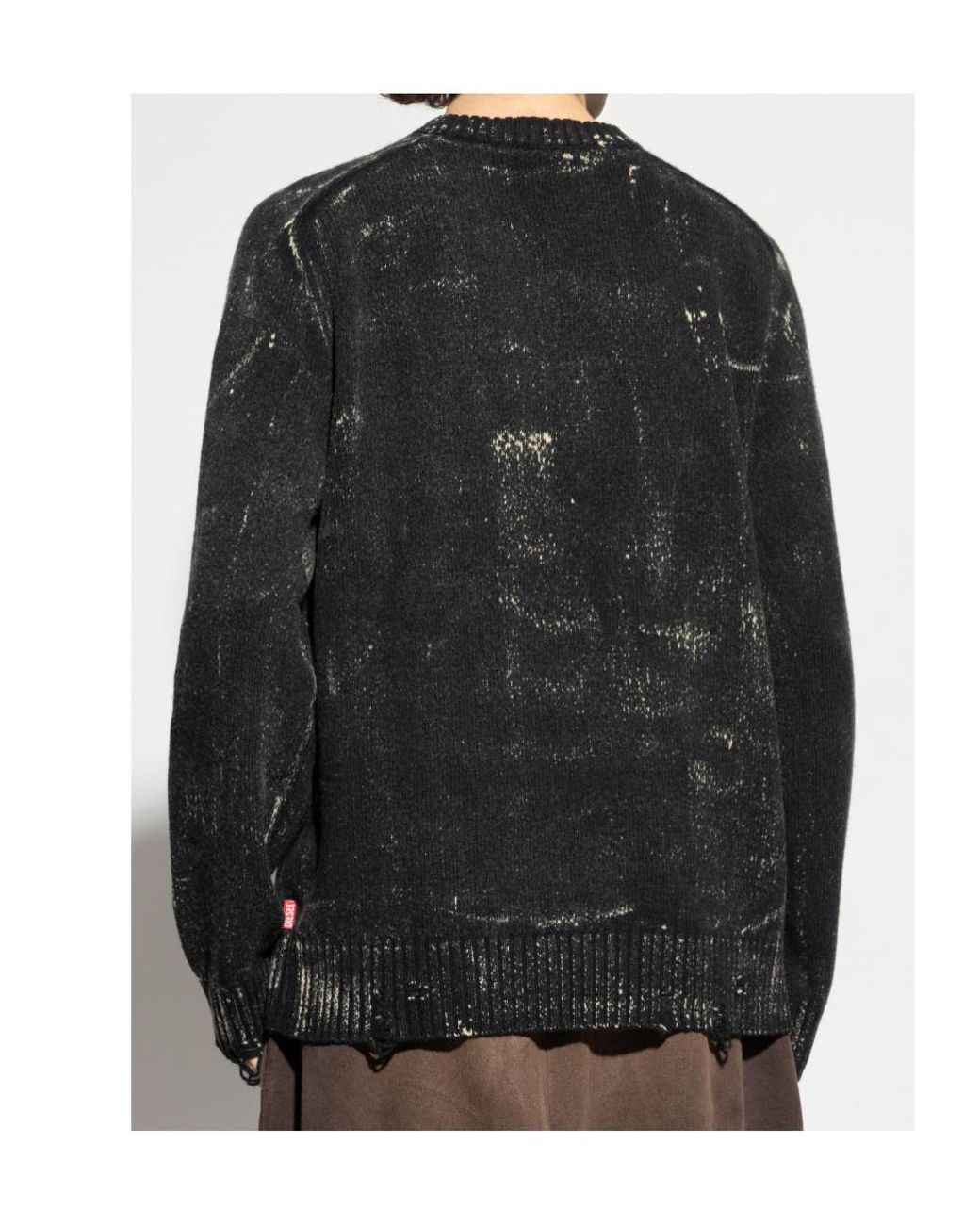 DIESEL Black K-Maxense Distressed Jumper for men