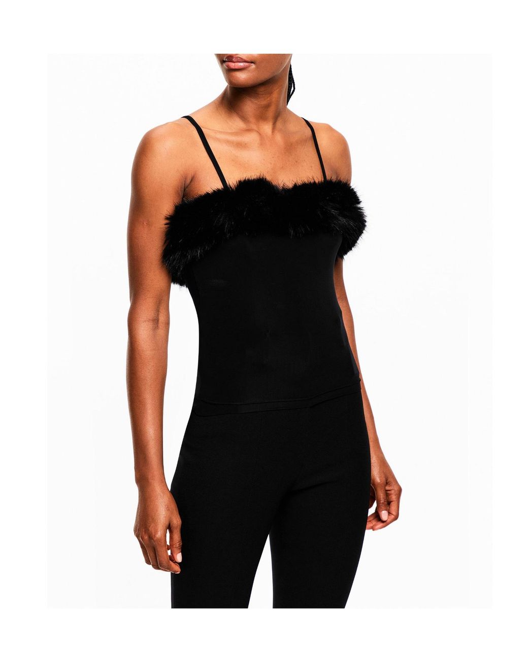 Balenciaga Black Slim-Fit Camisole Crop Top