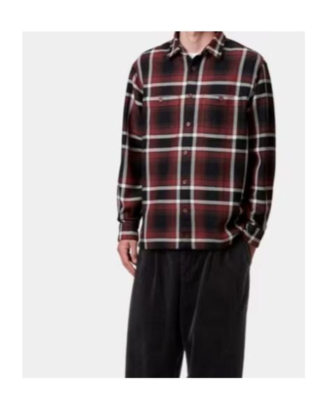 Carhartt Red Plaid Patch-Pocket Shirt for men