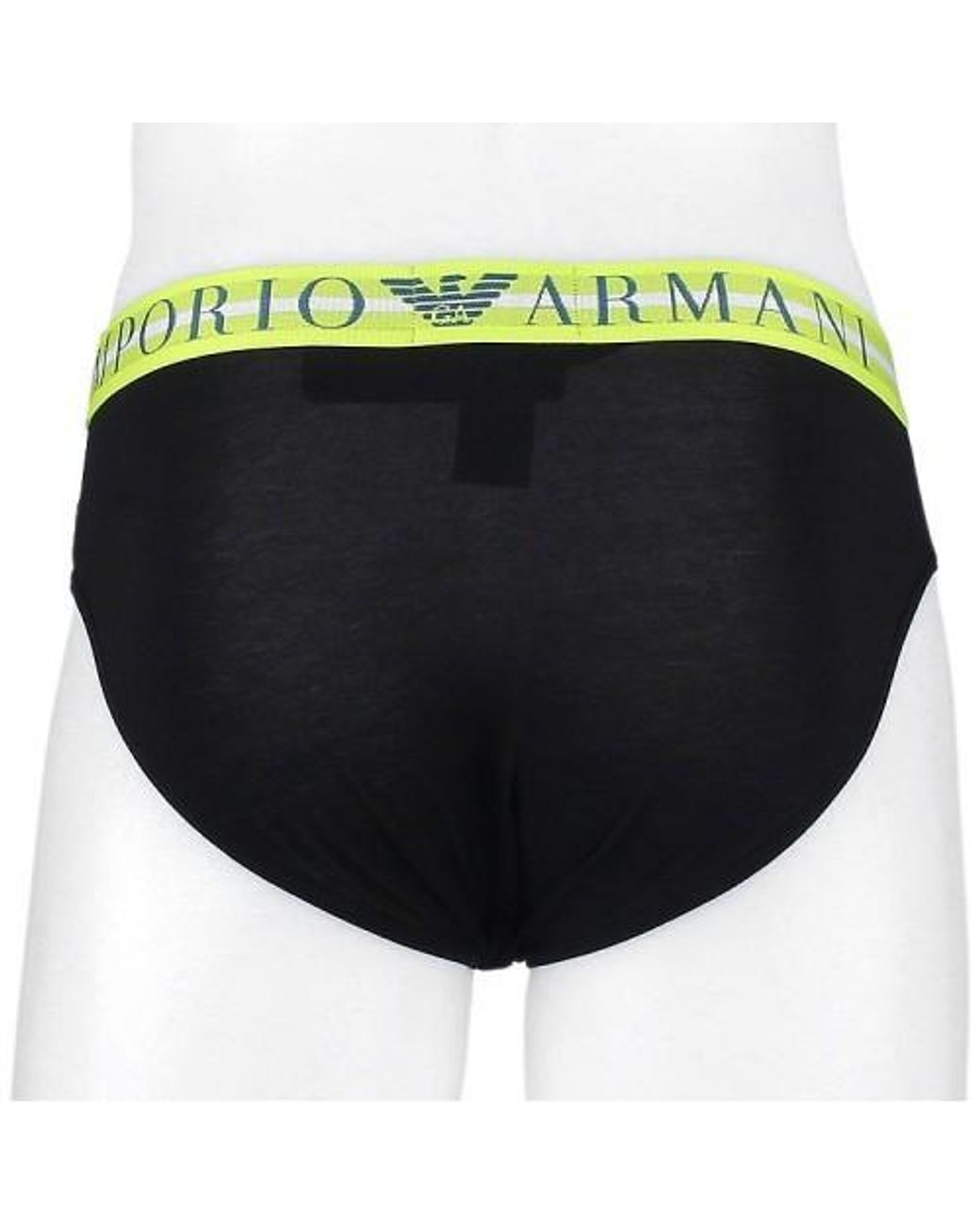 Emporio Armani Black Logo Briefs Three-Pack for men