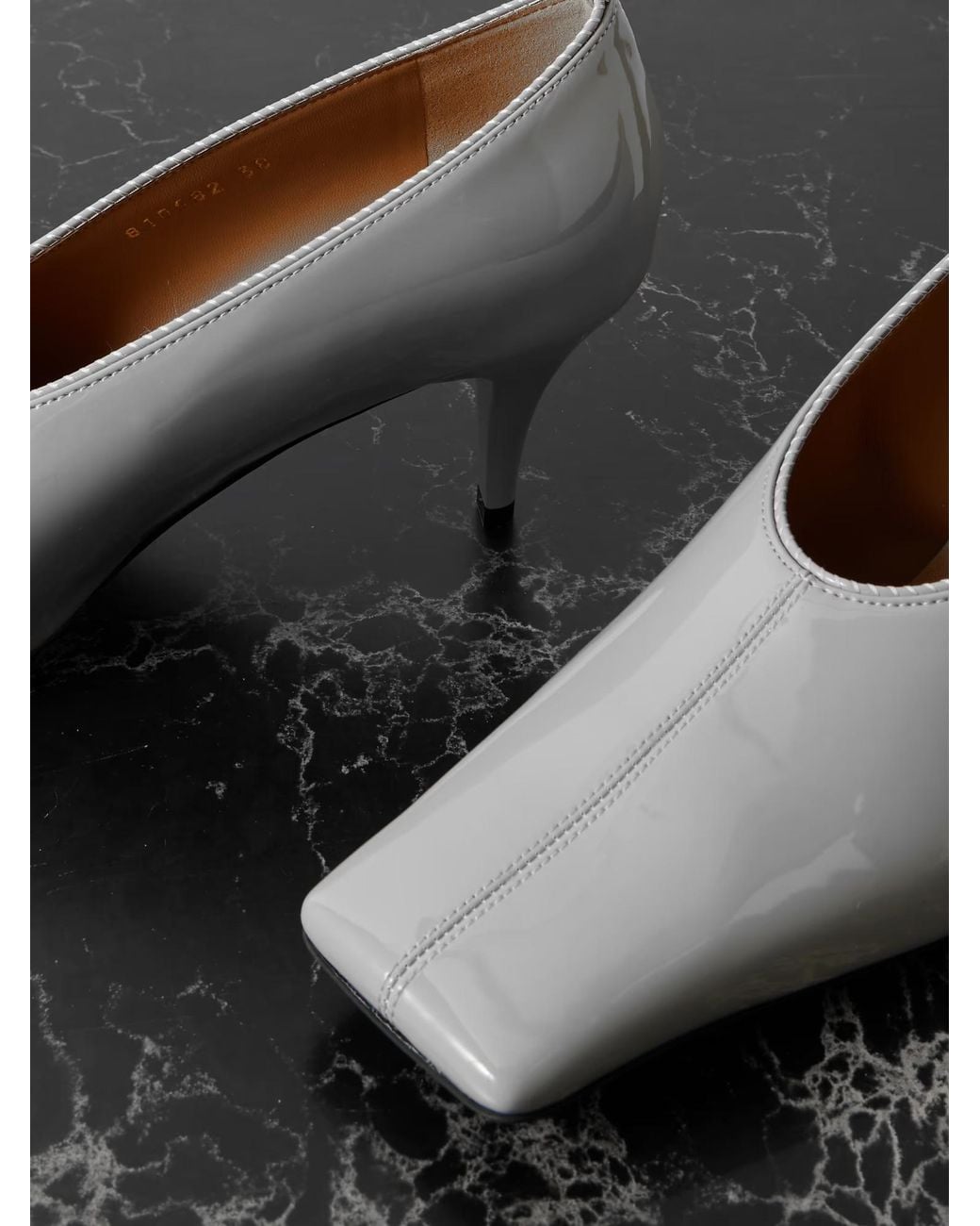 Stella McCartney Gray Square-Toe High Heels