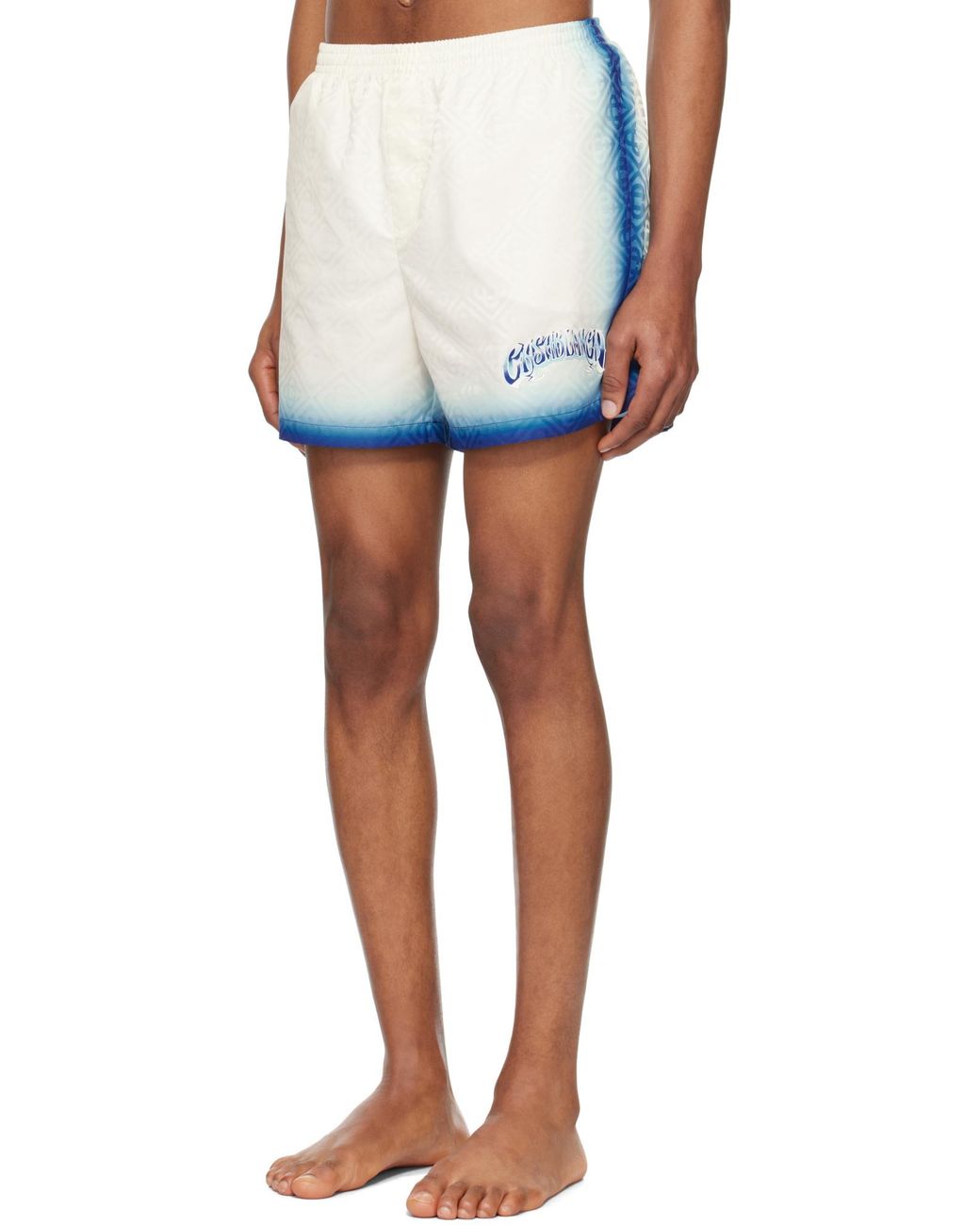 Casablanca White Gardient Effect Swim Shorts for men