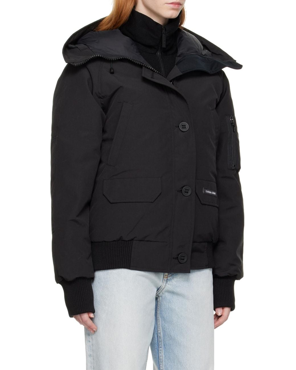 Canada Goose Black Tech Fabric Padded Down Jacket