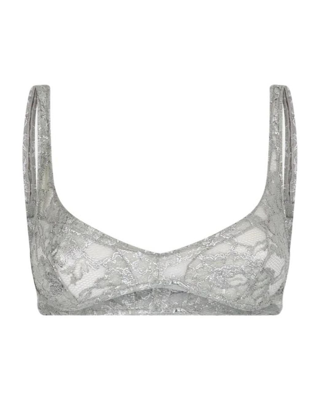 The Attico Gray The Lace Bra