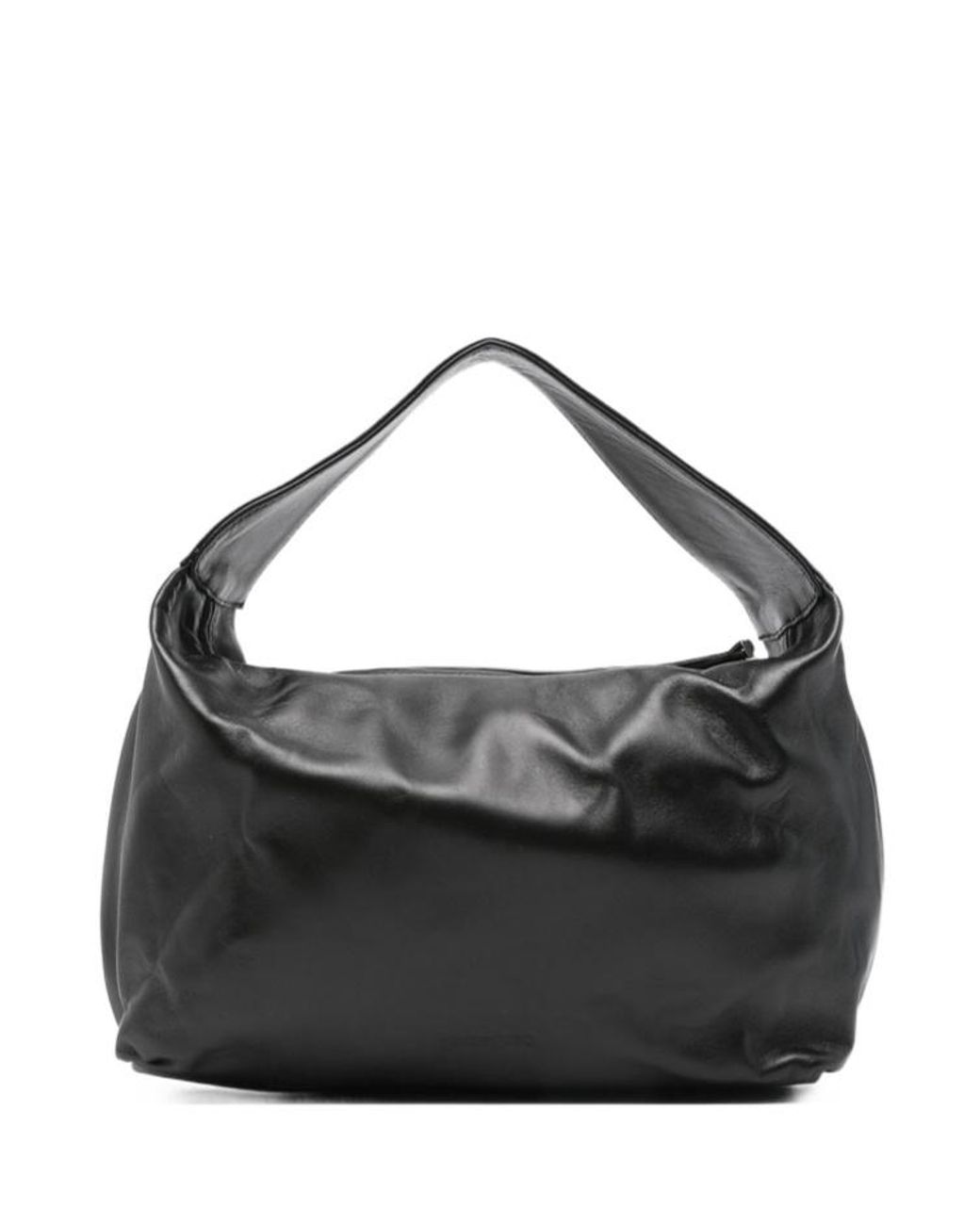 GIMAGUAS Black Leather Mini Sacco Shoulder Bag